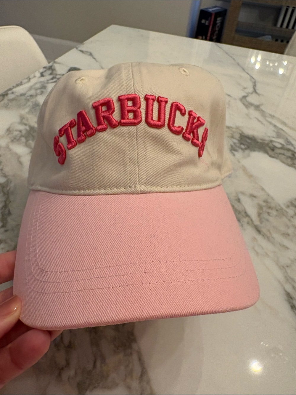 Starbucks Pink and Cream Two-Tone Baseball Cap